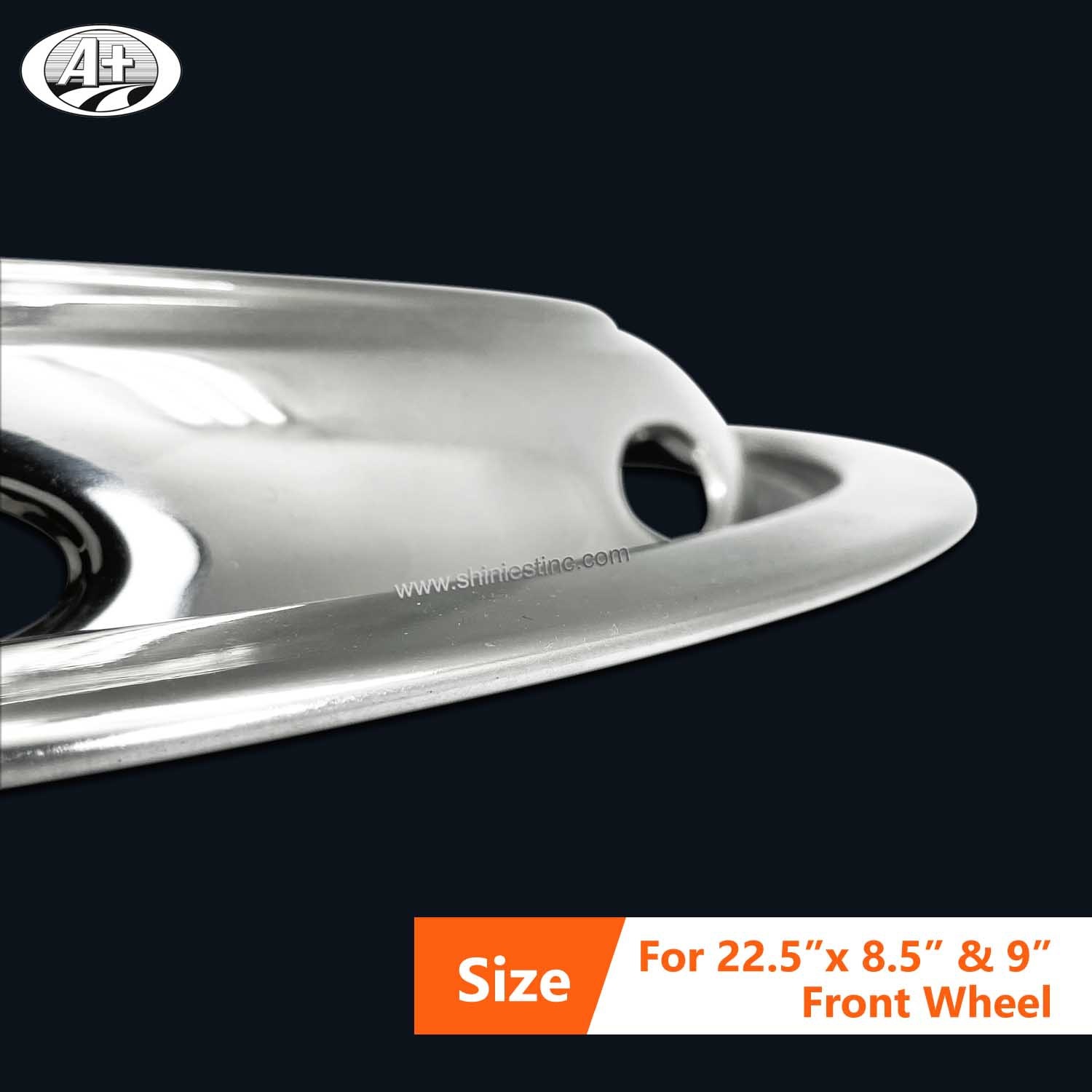 (72204F-A) 22.5＂x 8.25＂& 22.5＂x 9.0＂S/S Wheel Cover for Front Wheel