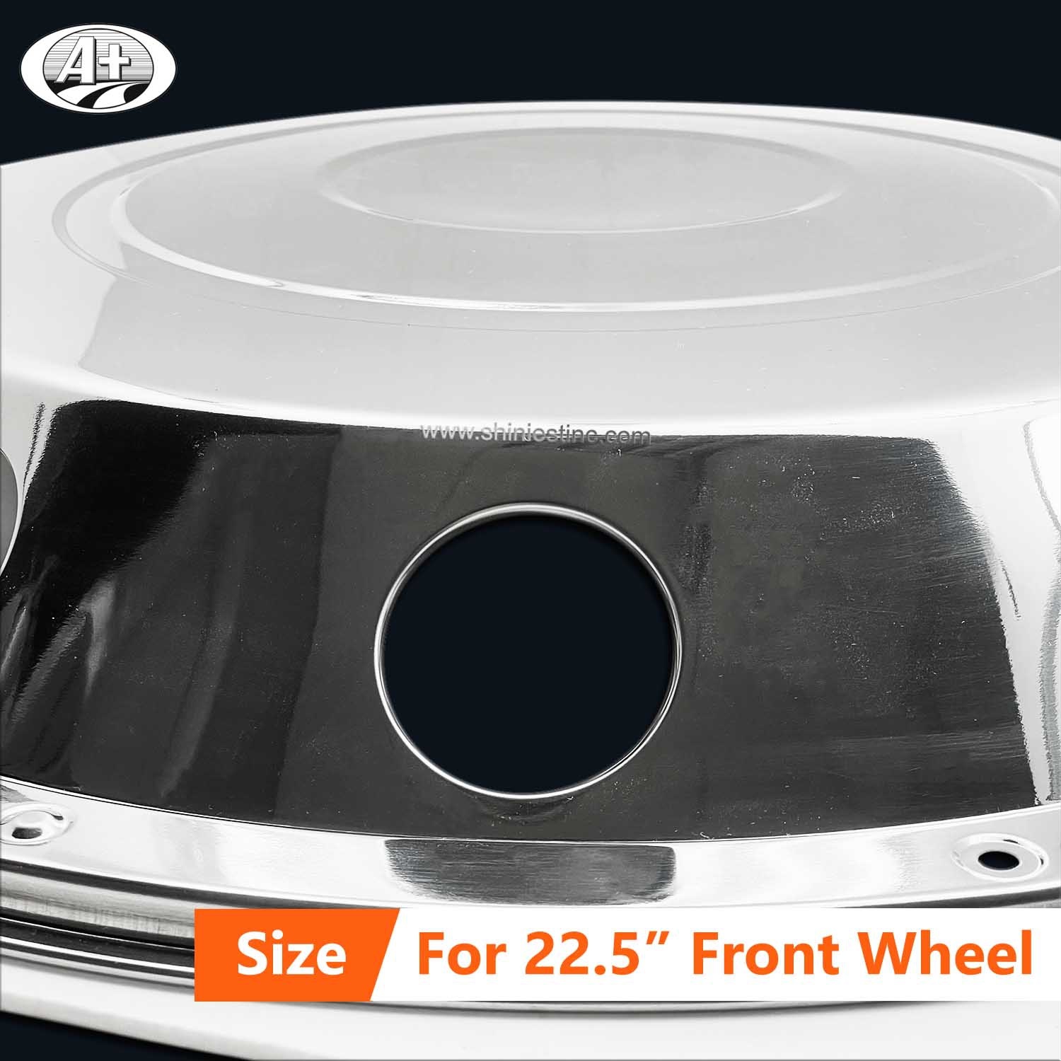 (11225F) 22.5＂Stainless Steel (New Swedish Style) Rear Wheel Cover for Trucks/Buses