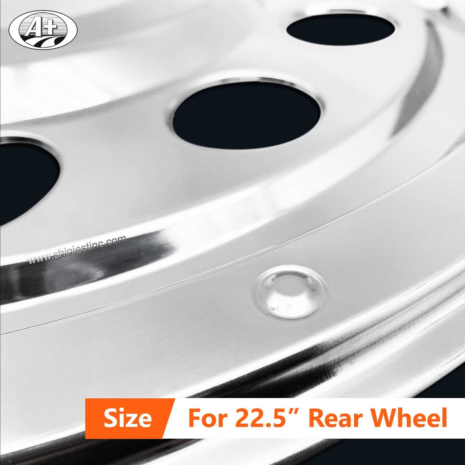 (11225R) 22.5＂Stainless Steel (New Swedish Style) Rear Wheel Cover for Trucks/Buses