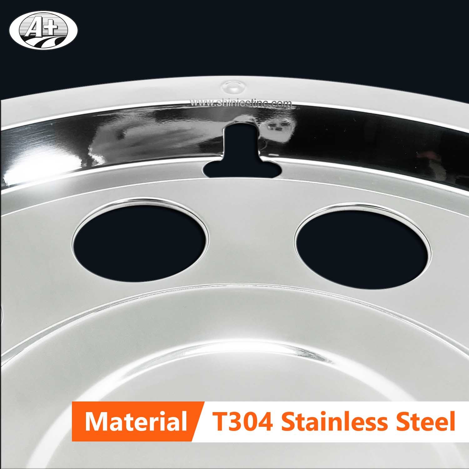 (11225R) 22.5＂Stainless Steel (New Swedish Style) Rear Wheel Cover for Trucks/Buses