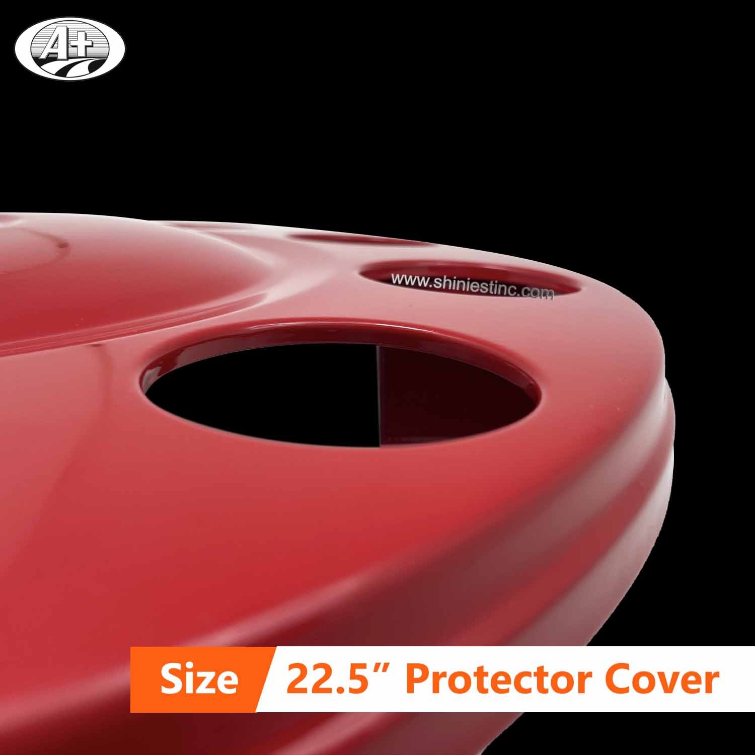 (15225F-A-PC-RD) 22.5＂T304 S/S Protector Cover with Powder Coated (Red)