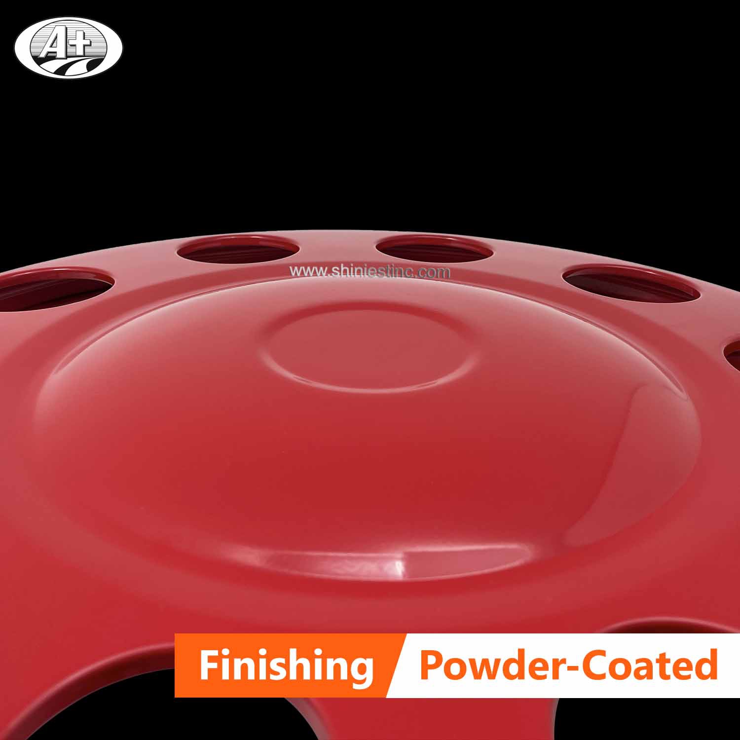 (15225F-A-PC-RD) 22.5＂T304 S/S Protector Cover with Power Coated (Red)