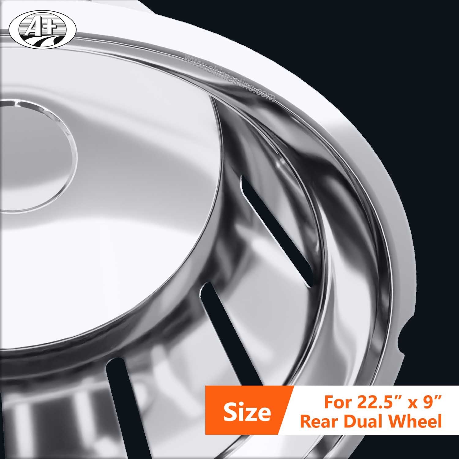 (250RH) S/S Axle Cover for 22.5＂x 9.0＂Rear Wheel Axle