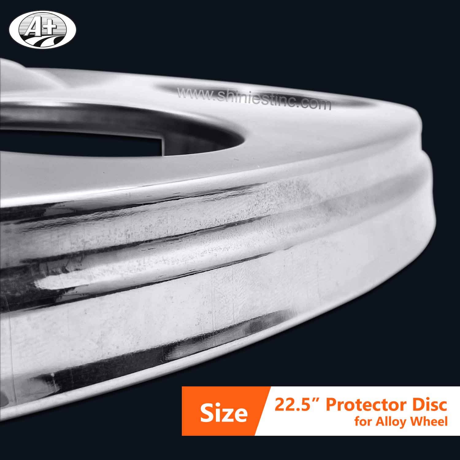 (15225F-P-A-AL) 22.5＂T304 Stainless Steel Protector Cover for Alloy Wheel (2 Brackets)