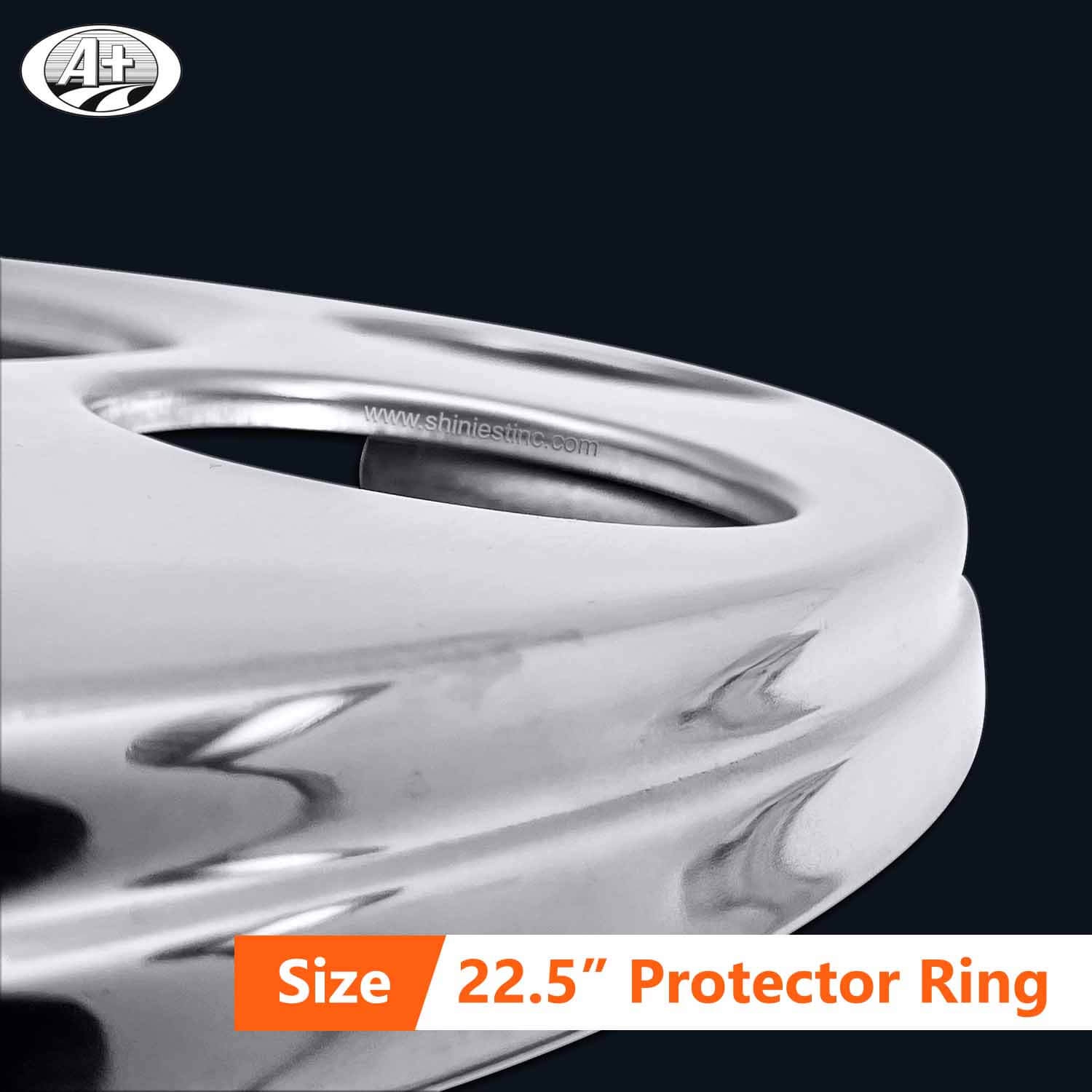 (16225F-A-AL3) 22.5＂Protector Cover with Open Center for Alloy Wheel (3 Brackets)