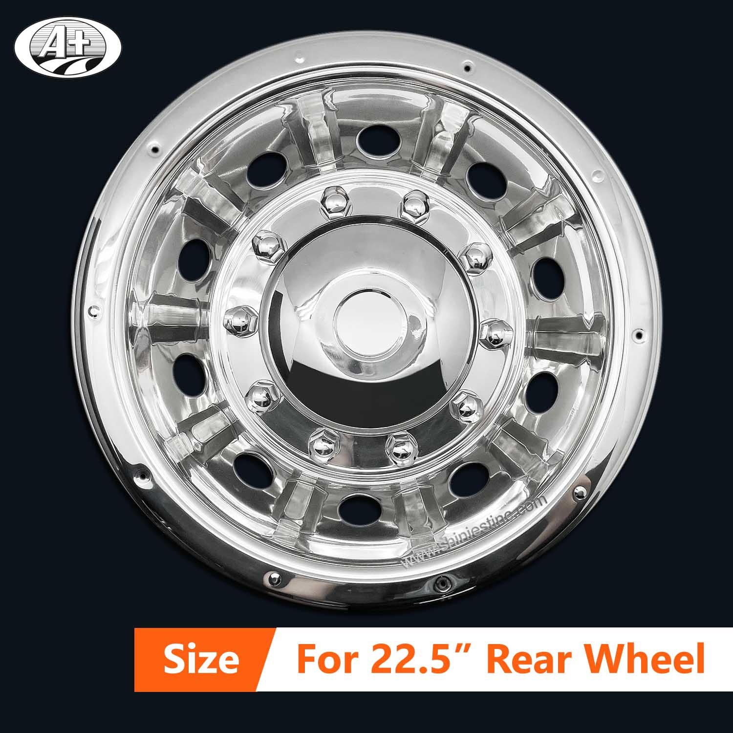 (21225R-A) 22.5＂Stainless Steel (Super Deluxe Style) Rear Wheel Cover for Trucks/Buses