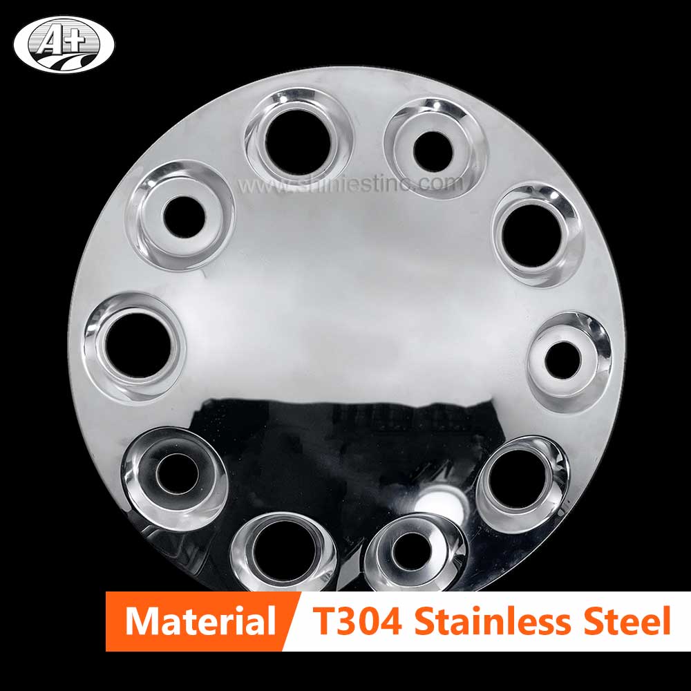 (E00225F) 22.5＂T304 S/S Hub Cover for Steel/Alloy Wheel