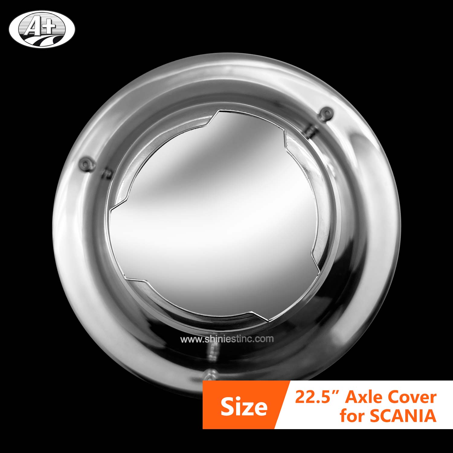 (225S-CAP) 22.5＂T304 S/S Axle Cover for Scania Rear Axle, for Aluminum/Steel Wheel