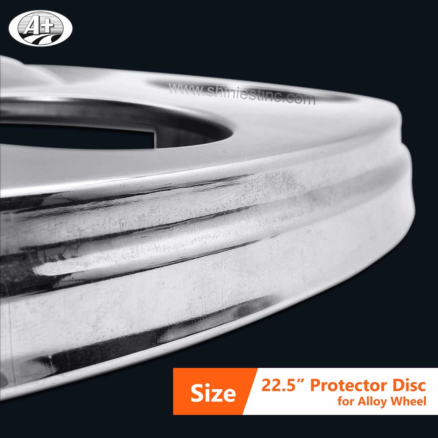 (15225F-A-AL) 22.5＂T304 S/S Protector Cover for Alloy Wheel (2 Brackets)