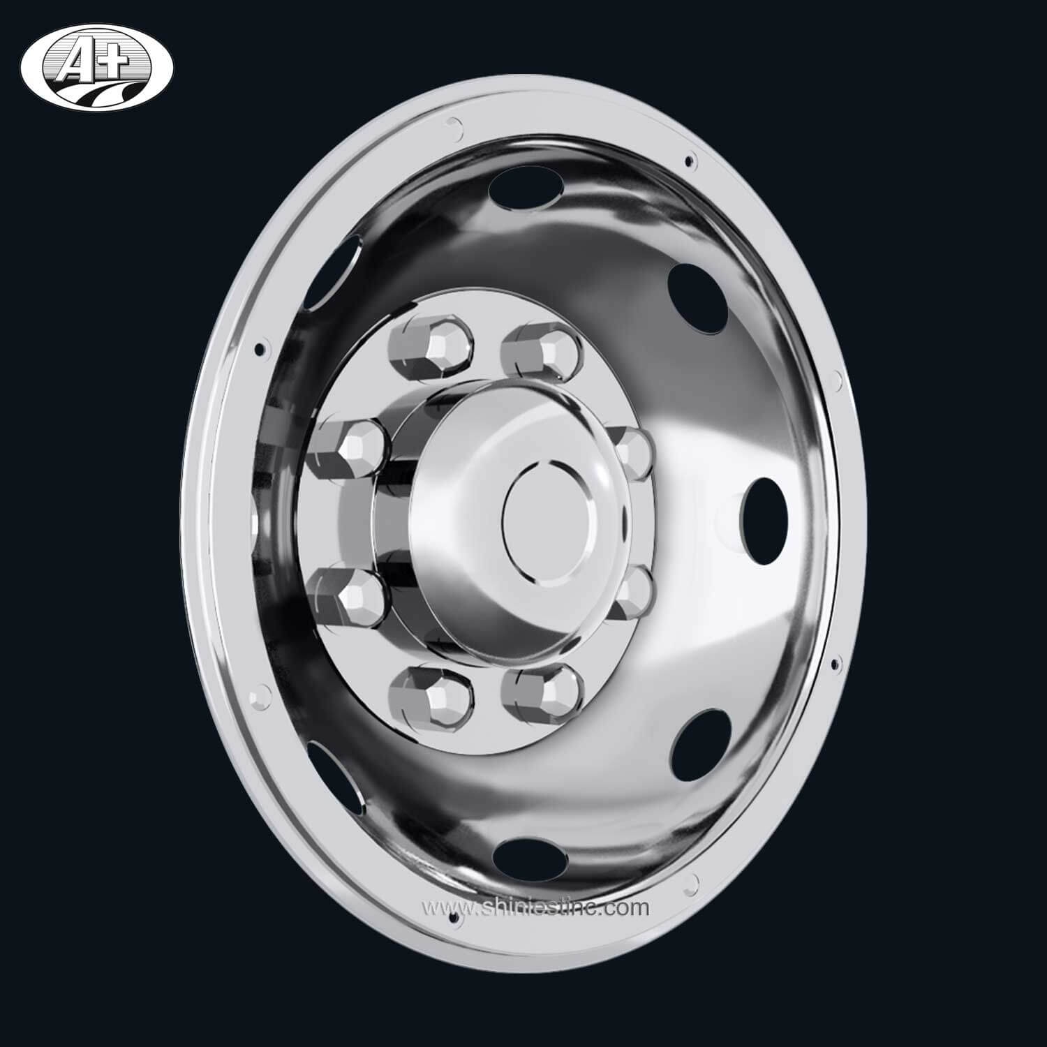 (20195R-A-US) 19.5＂T304 Stainless Steel (Deluxe Style) Rear Wheel Trim