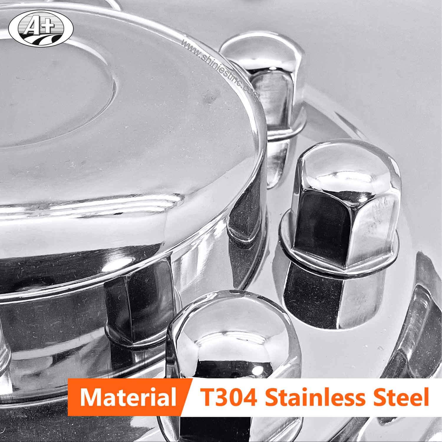 (20195R-A-US) 19.5＂T304 Stainless Steel (Deluxe Style) Rear Wheel Trim