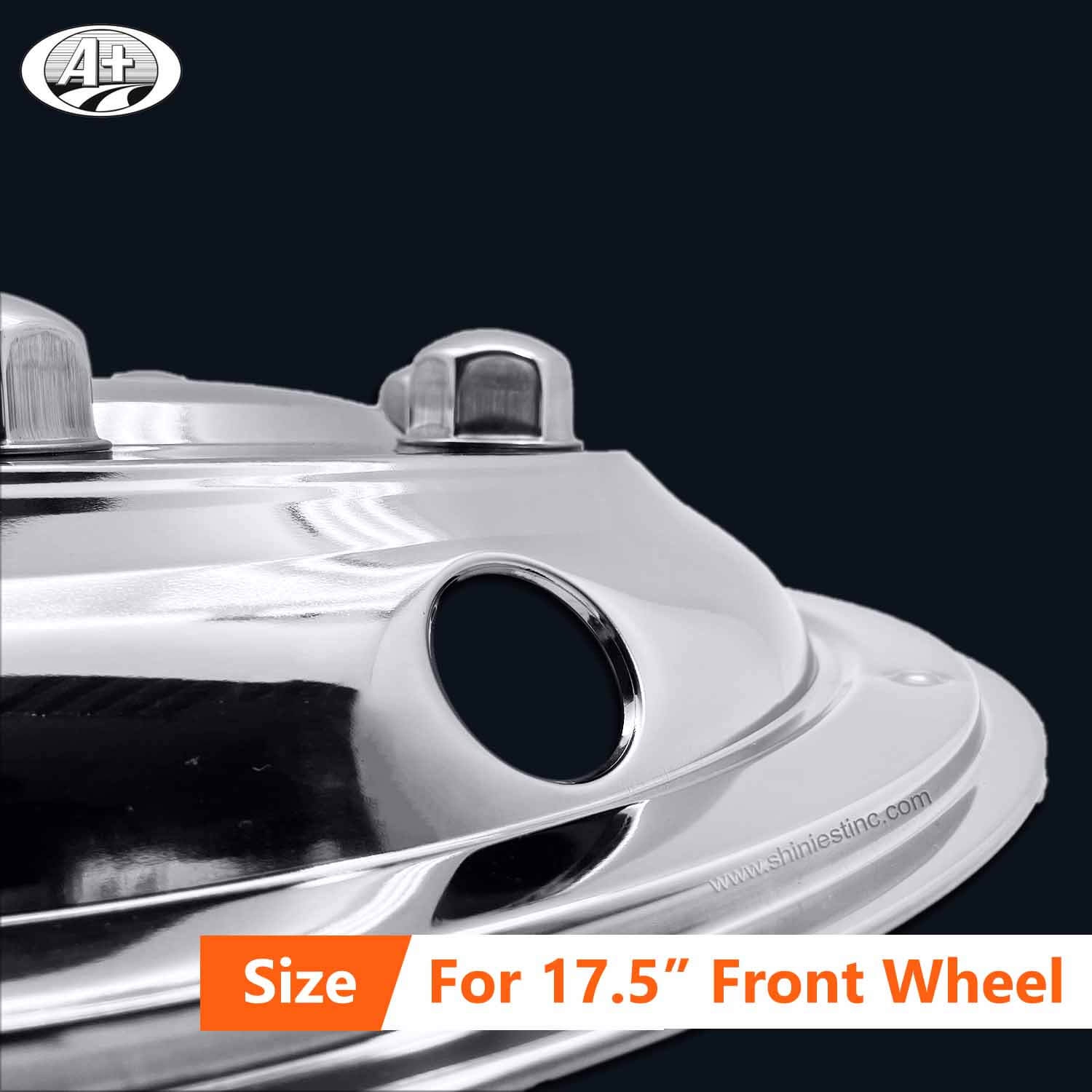 (20175F-A-US) 17.5＂T304 S/S Front Wheel Trim (Deluxe Style) for Trucks/Buses