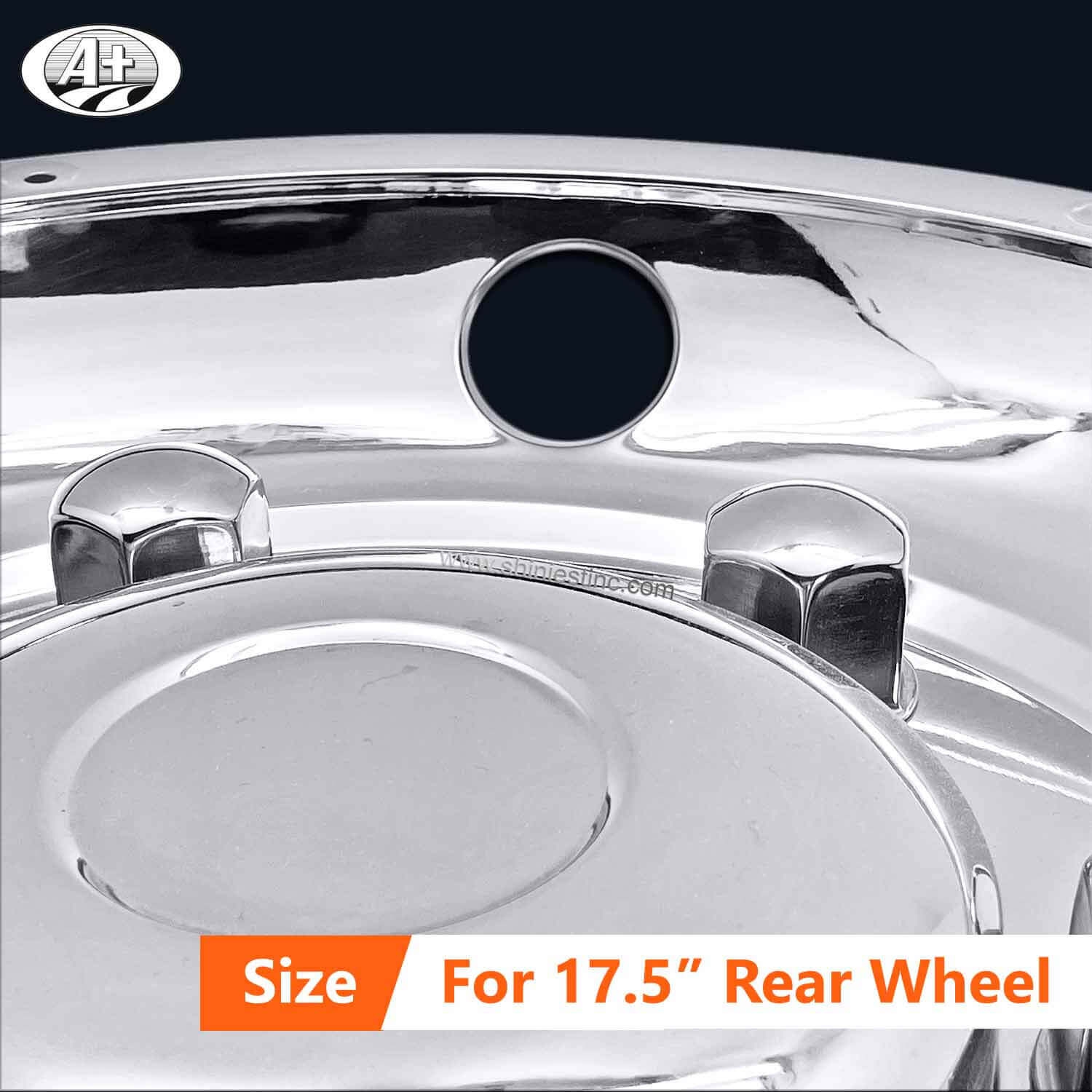 (20175R-A-US) 17.5＂T304 S/S Rear Wheel Trim (Deluxe Style) for Trucks/Buses