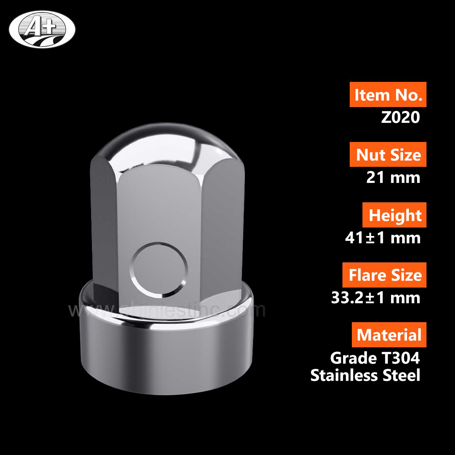 (Z020) S/S Wheel Lug Nut Cover (Wheel Nut Size 20mm)