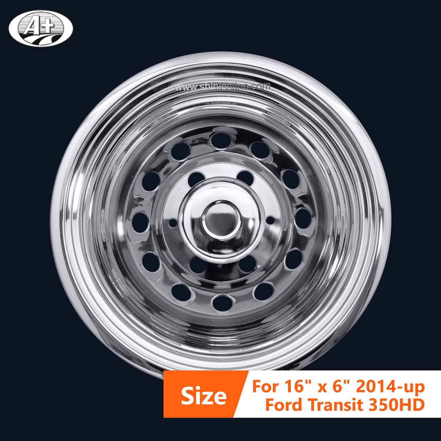 (51016) 16＂T304 Stainless Steel Wheel Cover Set for Ford Transit 350HD, 2014~up