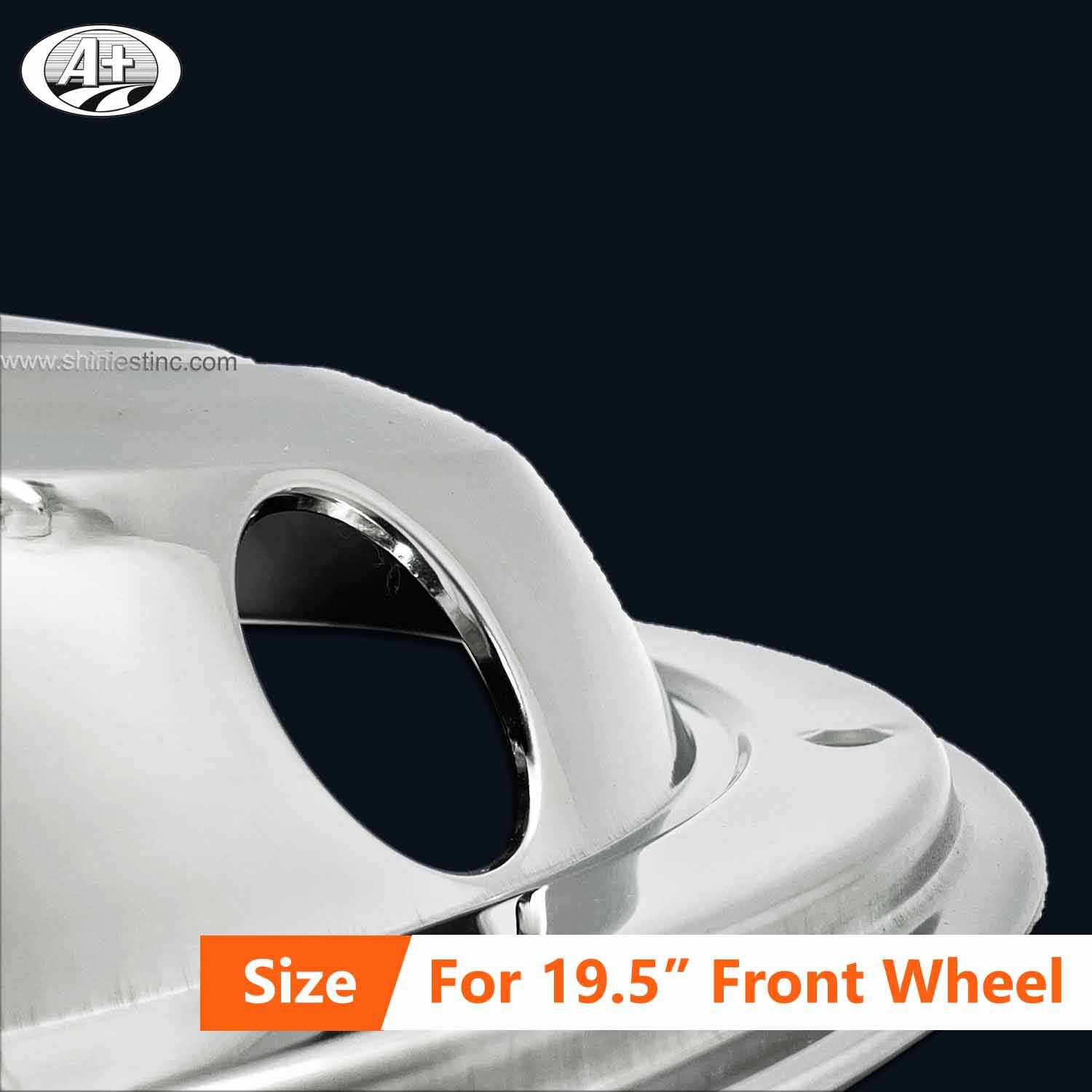 (10195F-A) 19.5＂T304 Stainless Steel (Standard Style) Front Wheel Trim for Trucks/Buses