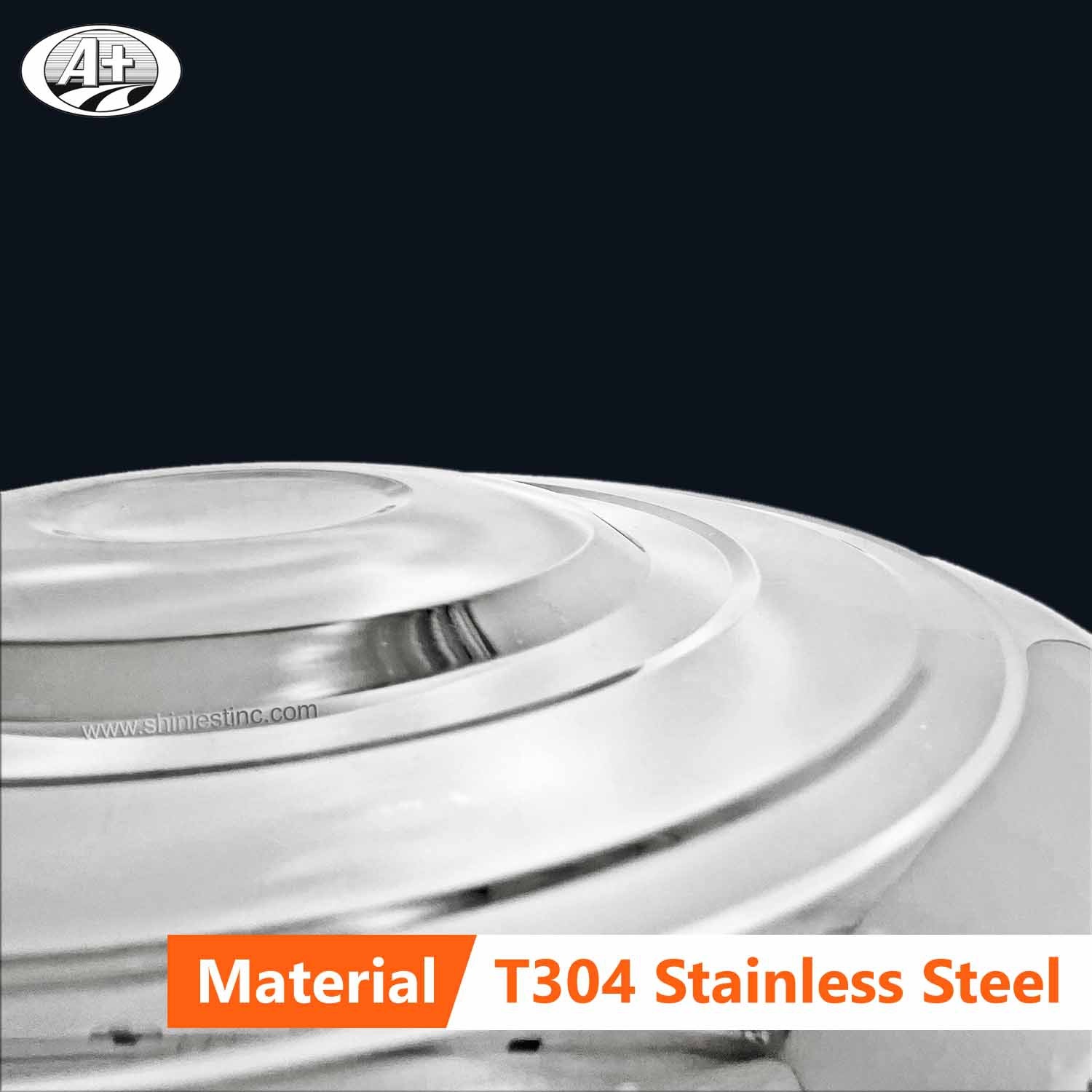 (10195F-A) 19.5＂T304 Stainless Steel (Standard Style) Front Wheel Trim for Trucks/Buses