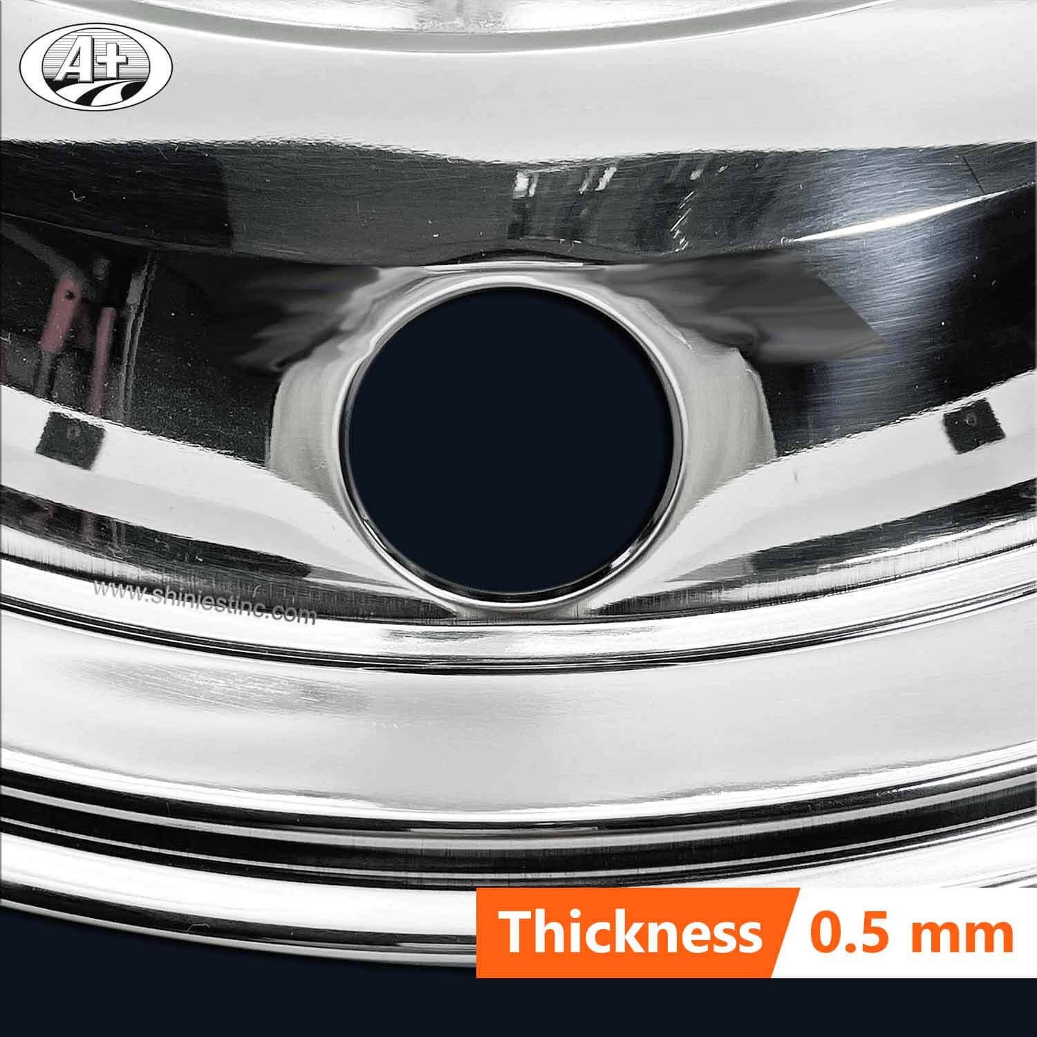 (10195F-A) 19.5＂T304 Stainless Steel (Standard Style) Front Wheel Trim for Trucks/Buses