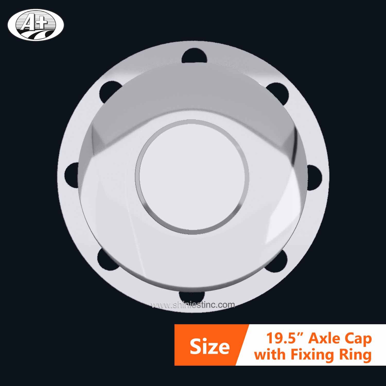 (195AC-A) T304 Stainless Steel Axle Cover for 19.5＂Rear Wheel Axle