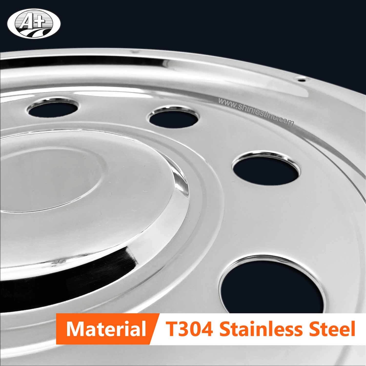 (10195R-A) 19.5＂T304 Stainless Steel (Standard Style) Rear Wheel Trim for Trucks/Buses