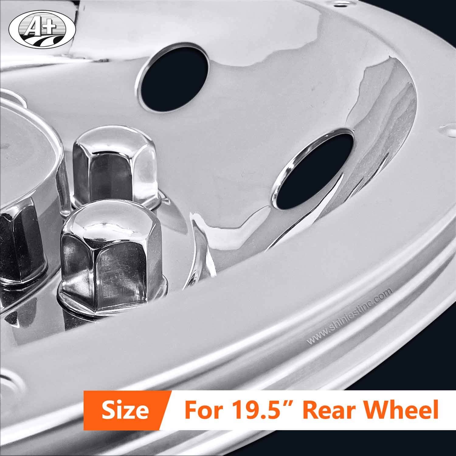 (20195R-A) 19.5＂T304 Stainless Steel (Deluxe Style) Rear Wheel Trim