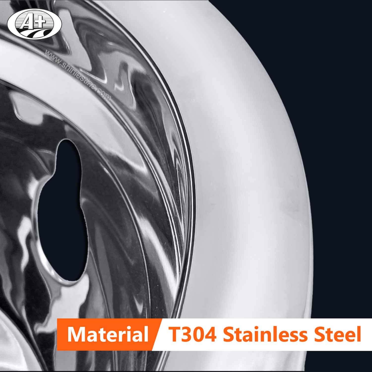 (73195S) 19.5＂x 14＂T304 Stainless Steel Super Single Wheel Liner for Trucks/Buses