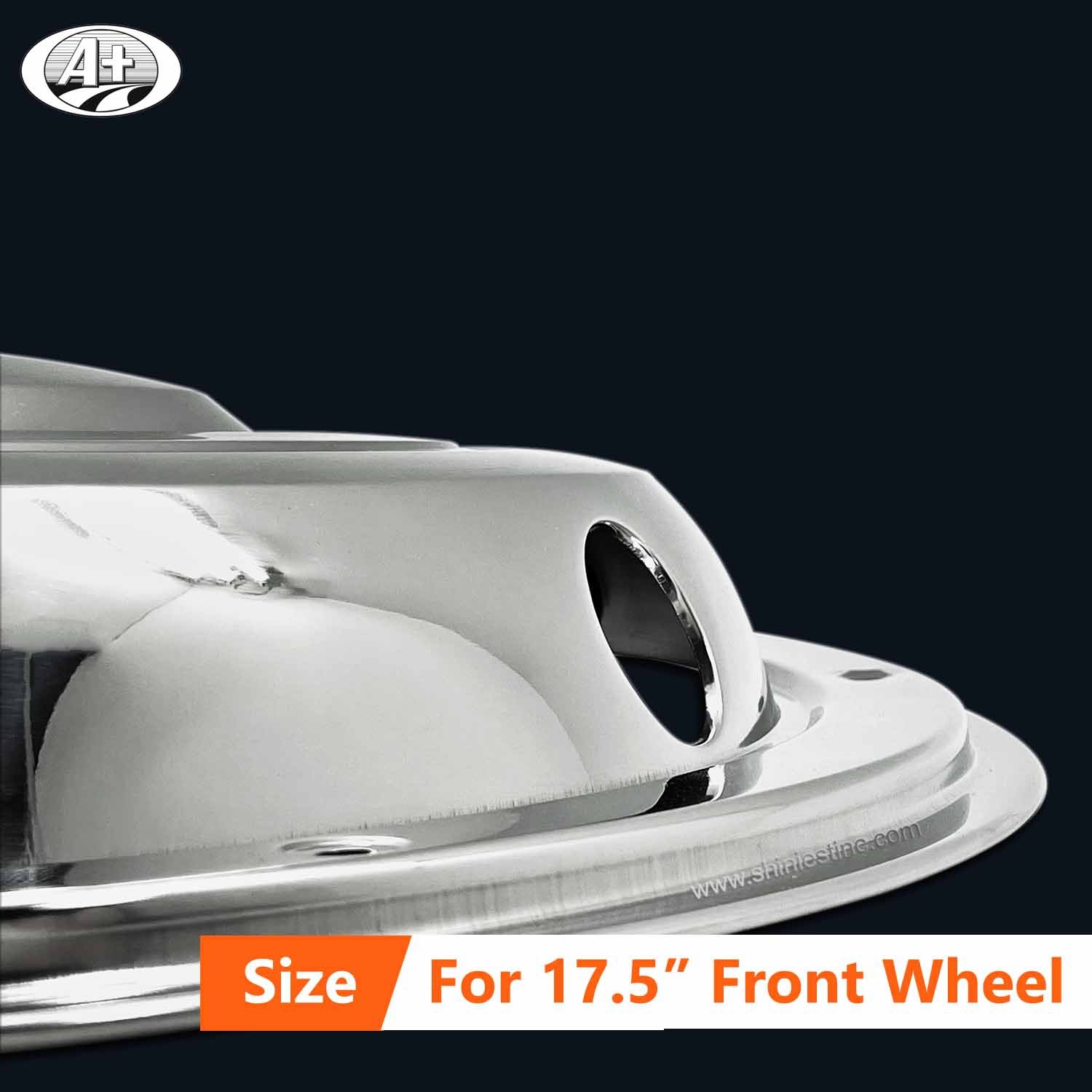 (10175F-A) 17.5＂Stainless Steel Front Wheel Trim (Standard Style) for Trucks/Buses