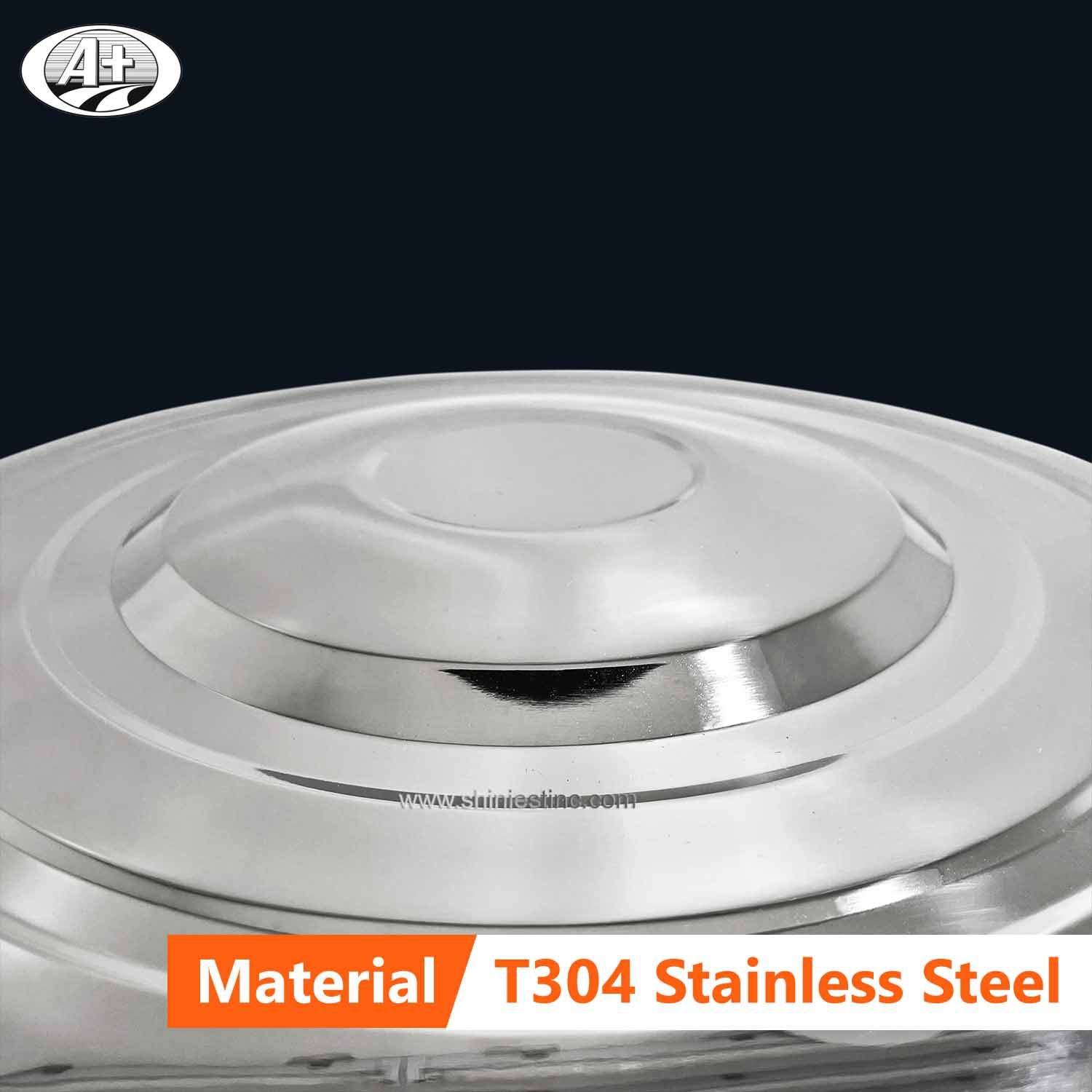 (10175F-A) 17.5＂Stainless Steel Front Wheel Trim (Standard Style) for Trucks/Buses