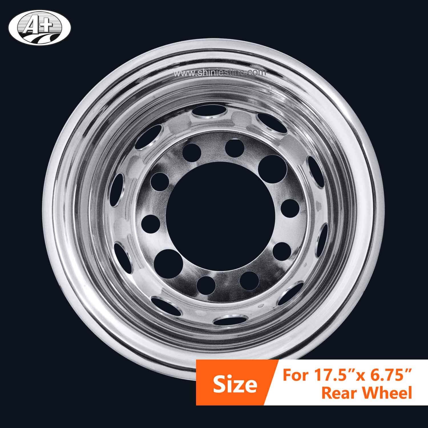 (73175R) 17.5＂x 6.75＂T304 Stainless Steel Rear Wheel Liner for Trucks/Buses