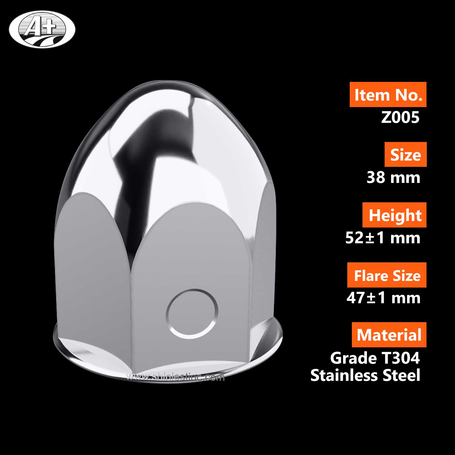 (Z005) S/S Wheel Lug Nut Cover (Wheel Nut Size 38mm)-[copy]