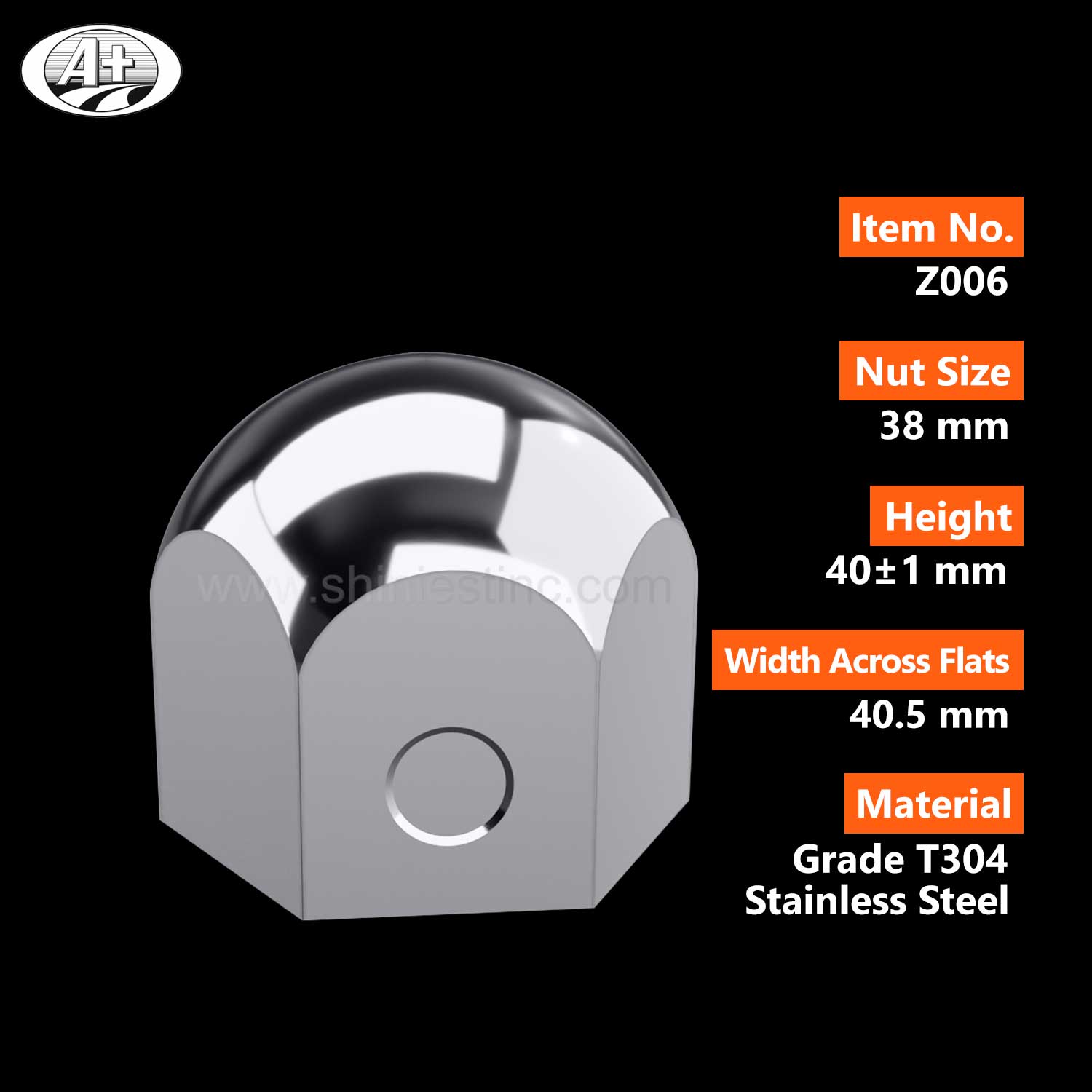 (Z006) S/S Wheel Lug Nut Cover (Wheel Nut Size 38mm)-[copy]