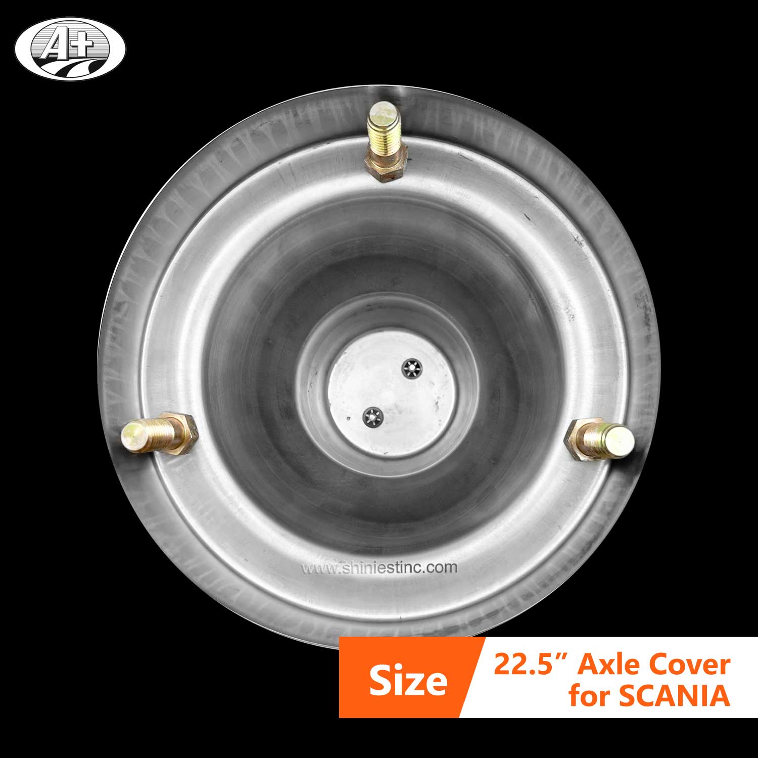 (225S-CAP) 22.5＂T304 S/S Axle Cover for Scania Rear Axle, for Aluminum/Steel Wheel