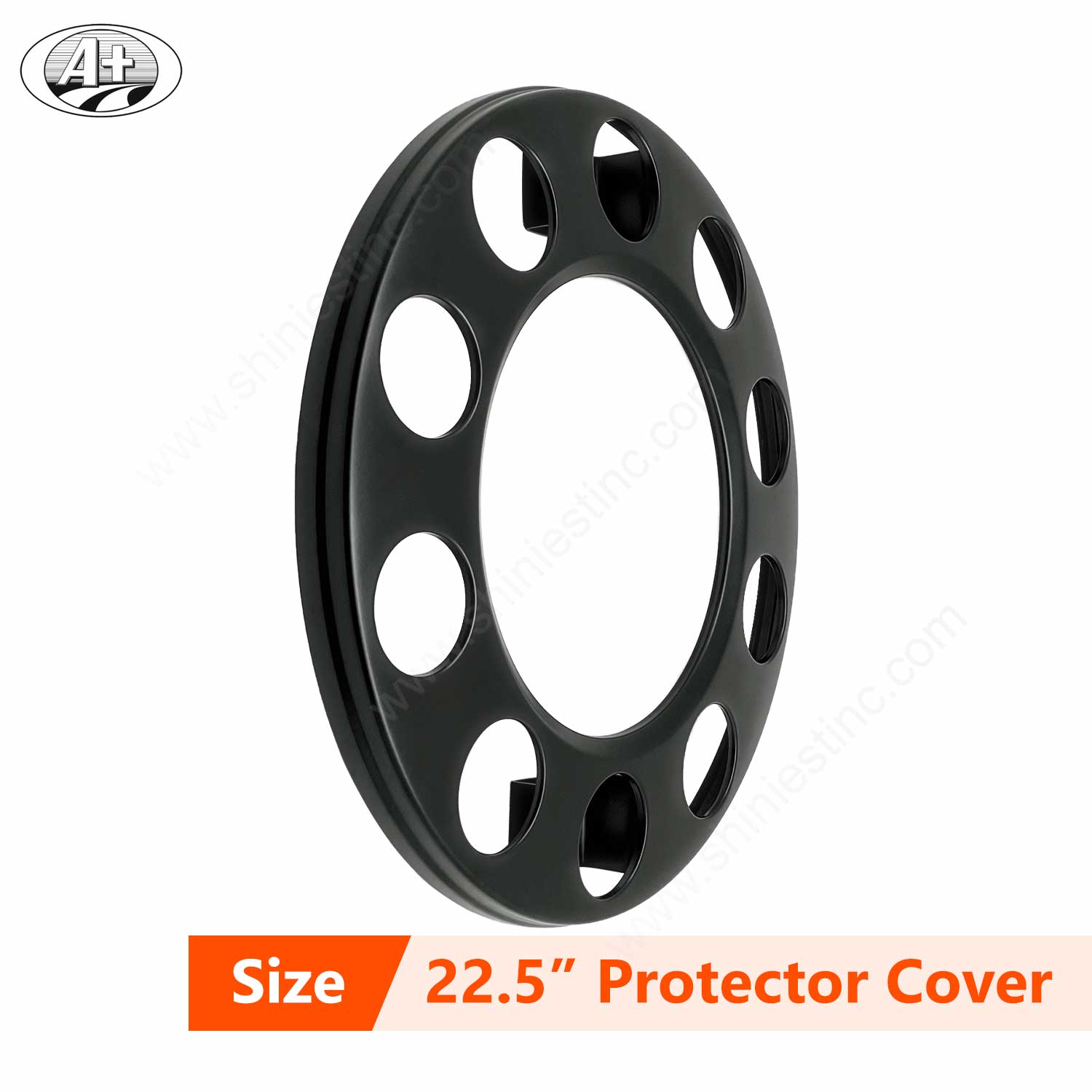 (T16225F-A-BK01) 22.5 (Matt Black, 2 Brackets) Steel Powder-coated Protector Cover