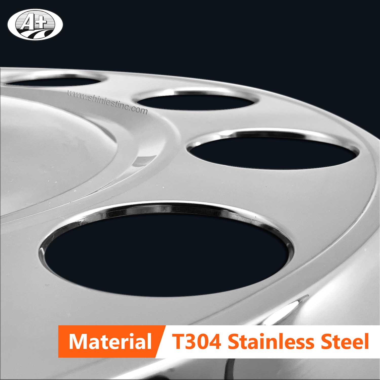 (10225F-A) 22.5＂Stainless Steel Front Wheel Cover for Trucks/Buses