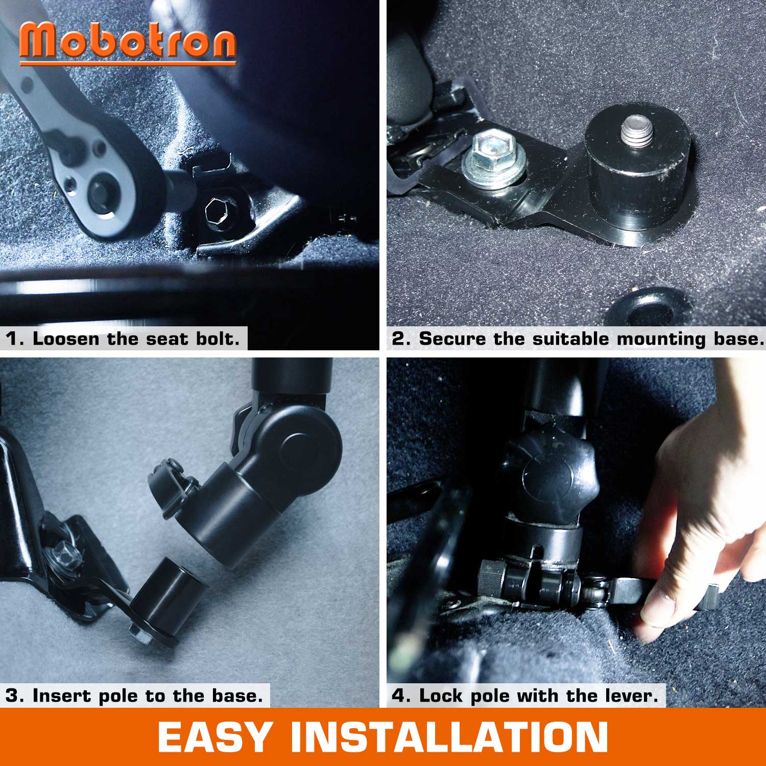 Mobotron MS-426 Universal truck laptop mount and tablet mount_easy installation in 10 minutes